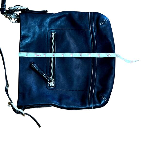 Coach 1415 Soho Slim Y2k Black Leather Hobo Fringe Tasseled Shoulder Bag - Picture 10 of 14